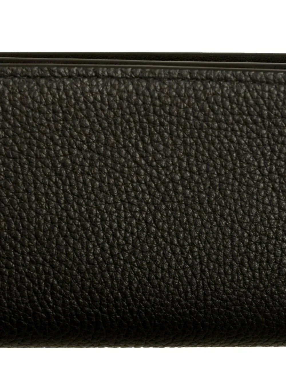 Burberry Unisex Black 100% Pebbled Leather Small Wallet Card Case